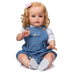 Belle Vraie Vie Reborn bébé poupée Enfant en Bas âge Fille 24 Pouces Nouveau-nés bébés poupées réaliste Silicone poupée Anniv