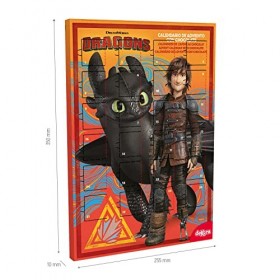 Dekora - Calendrier de lAvent au Chocolat | Calendrier de lAvent pour Enfant Dragons - 50g