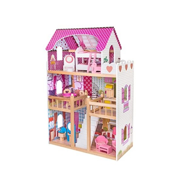 Globo Jouets - Maison de Poupées 100% Bois - Sirwood 40820 Multicolore