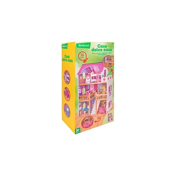 Globo Jouets - Maison de Poupées 100% Bois - Sirwood 40820 Multicolore