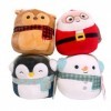 Squishmallows Lot de 4 mini poupées en peluche Nick Darla Manny Luna de 12,7 cm