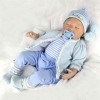 Reborn Baby Doll 22" 55cm Vinyle Silicone Dormir Nouveau-né Bébés Garçon Fille Yeux Fermés Vrai Regard Réaliste Bébé Reborn P