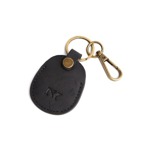 Neyyos Pendentif Airtag en cuir véritable - Tracker dair - Étui portable et porte-clés - Étui de protection pour localisateu