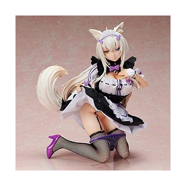 Xlyasky 1/4 Figurine PVC Figurine Statue NEKOPARA Coco Anime Girl Figure Modèle Todys Poupée Cadeau en Noir et Blanc Pucelle 