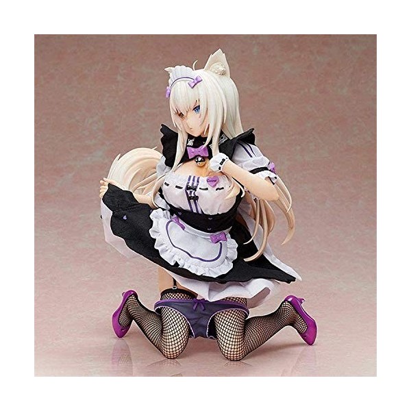 Xlyasky 1/4 Figurine PVC Figurine Statue NEKOPARA Coco Anime Girl Figure Modèle Todys Poupée Cadeau en Noir et Blanc Pucelle 