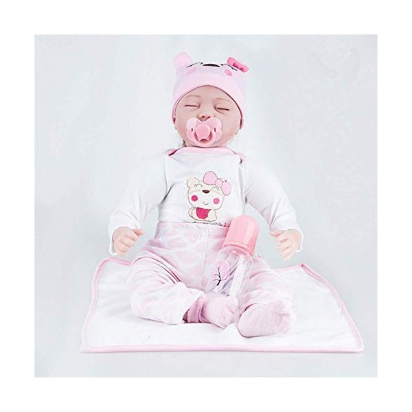 Reborn Baby Dolls, 45/55 Cm Simulation Rebirth Doll, Advanced Simulation Baby Pure Handmade Hair Soft Gel Material is Safe an