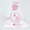 Reborn Baby Dolls, 45/55 Cm Simulation Rebirth Doll, Advanced Simulation Baby Pure Handmade Hair Soft Gel Material is Safe an