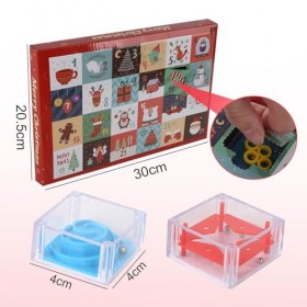 Calendrier de lAvent 2023 - Jeu de patience de qualité supérieure - Pour enfants - Compte à rebours de Noël - 24 pièces - Je