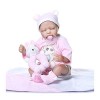 Reborn Baby Dolls Bébé Jumeaux Garçon/Fille 40 Cm 16" Fait À La Main Enfant Réaliste Reborn Babies Filles Poupée Réaliste pou