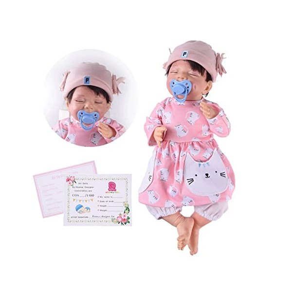 Realborn Poupées Reborn – 46 cm – Poupée en silicone – Poupée Reborn Baby Dolls Toddler – Coffret cadeau pour enfants