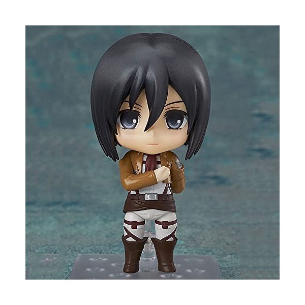 JJRPPFF Poupée modèle Mikasa·Ackerman Version Q, lhéroïne de lanime Attack on Titan, Pose Debout, Mikasha Akaman, Mesure 3,