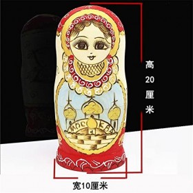 GHQYP 7 pièces/Ensemble en Bois souhaitant des poupées empilant des poupées éthiques de Nidification Russe matriochka Enfants