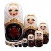 HRTC Poupées Russes 10 pièces Belle Russie poupées gigognes à la Main en Bois Matryoshka Traditionnel empilable Ensemble imbr