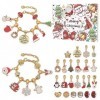 mizikuu Calendrier de lAvent 2023 Enfant Fille, DIY Noël Bracelet Bijoux Bracelets Cadeaux de Noël 5-12 Ans 24 Jours Cadeau 