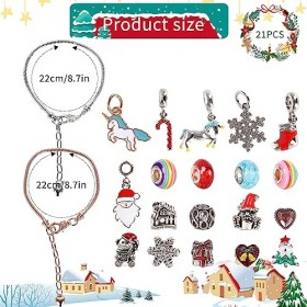 Calendrier De LAvent De NoëL Calendrier De NoëL à Rebours De 24 Jours Set De Fabrication De Bracelets à Breloques Diy Cadeau