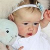 Reborn Baby Dolls Fille 23 Pouces 58 Cm Fait À La Main en Vinyle Silicone Vie comme Poupée Nouveau-Né Réaliste À La Recherche