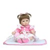 16 Pouces 40 CM Reborn Baby Doll, Full Body en Silicone Souple en Vinyle Reborn Filles Poupées Lifelike Main Nurturing Poupée