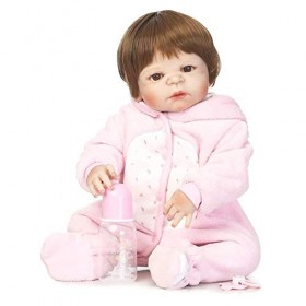 Reborn Baby Girl Dolls 22 "Véritable Silicone Souple Réaliste Reborn Poupées Enfant Réaliste Bébé Garçon Jouets pour Enfants 
