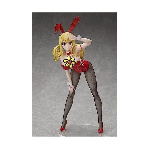 LYOUAE Figurine Anime Figurine Fairy Tail, Lucy Heartfilia, Bunny Girl, modèle de Table Statique en PVC/Figurine poupée Adult