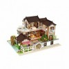 DSFHKUYB Bricolage 1:24 Romantique Rétro Cour Chinoise Villas Kit en Bois Miniature Maison De Poupée Créative Kit De Maison D