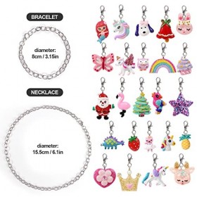 vamei Calendriers de lAvent 2022 Filles DIY Bracelet Collier Bijoux Enfants Fille Licorne Anniversaire Cadeaux Filles Breloq