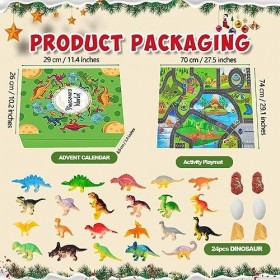 Calendrier de lAvent, Calendrier de lAvent Enfant, Noël Calendrier de lAvent Dinosaure Cadeau pour Garçons Filles Enfants 