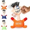 Lot de 3 poupées électriques en peluche anti-stress Punch Me - Sac de frappe en peluche pour bureau - Soulagement du stress -