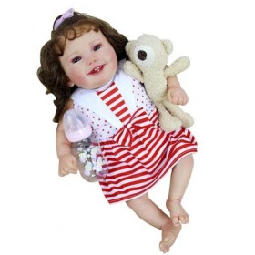 20 Pouces 50 Cm Reborn Bébé Fille Silicone Souple Réaliste Vinyle Souple Nouveau-Né Reborn Bébé Poupées Garçon Fille Reborn B