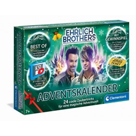 Clementoni-59180 Calendrier de lAvent Ehrlich Brothers-avec 24 Tours de Magie Cool-Boîte Magique pour Enfants à partir de 7 