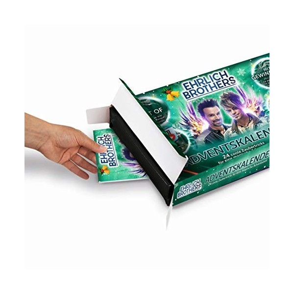Clementoni-59180 Calendrier de lAvent Ehrlich Brothers-avec 24 Tours de Magie Cool-Boîte Magique pour Enfants à partir de 7 