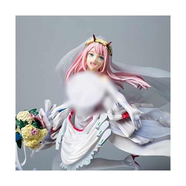 IMMANANT Personnage dAnime Figurine Ecchi Zero Two 1/7 figurine complète robe de mariée fille Objets de collection animés Mo