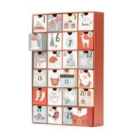 Créez vos propres calendriers de lAvent pour enfants, décoration de sapin de Noël vintage, avec boîtes, 24 pièces, ruban alu