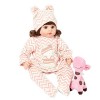 Reborn Baby Dolls, Rebirth Doll 47 Cm 18 Pouces Poupée en Vinyle Réaliste Snooze to Sleep Outil Interactif Déducation Précoc