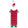 Robelli Calendrier de lAvent festif en feutre avec poches Père Noël, renne ou bonhomme de neige Père Noël 