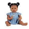Poupée Réaliste Reborn Bébé Fille en Silicone/Tissu 22 Pouces Grande Poupée Nouveau-Né, Silicone pour Enfants Cadeau Silicon