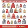 AFXXE Calendrier de L avent a Remplir Soit Meme, Calendrier de lavent a Faire Soi Même Tissu Diy Pour Enfant, Pochette Calen