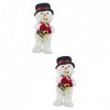 ibasenice 2 Pièces Bonhomme De Neige Électrique Dansant Le Père Noël Dansant Noël Bonhomme De Neige Animé en Peluche Jouet Fa