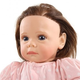 Poupées De Bébé Reborn De 55 Cm, Poupée De Bébé en Silicone Souple, Poupée De Bébé Réaliste avec Sucette Et Biberon De Lait, 