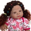 ERNZI Reborn Baby Dolls Black Poupée Réaliste Afro-Américaine pour Nouveau-Né De 23 Pouces Cadeau danniversaire Et Accessoir