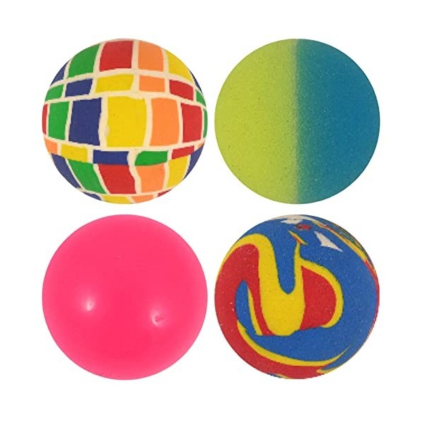 PartyPack Lot de 4 balles rebondissantes XXL de 60 mm de diamètre pour enfants, cadeaux de fête parfaits et sacs danniversai