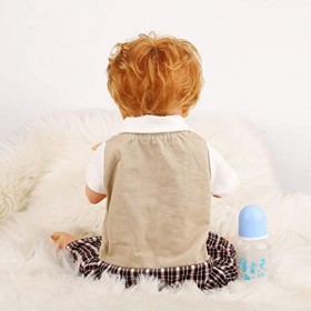 Poupée Reborn Beau Garçon 58Cm, Corps Complet en Silicone, 22 Pouces, Bébé Nouveau-Né avec Cheveux Blonds Bouclés, Cadeau pou