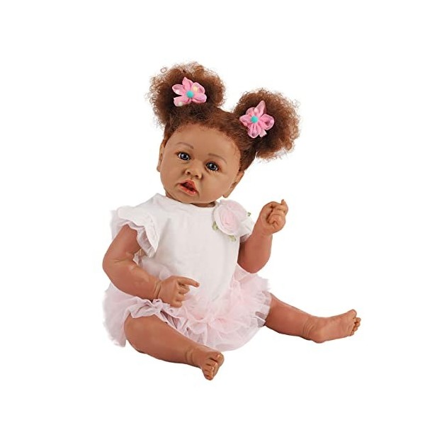 Vraie Vie 22 Pouces 58Cm Reborn Bébé Poupées Fille en Silicone Souple Réaliste À La Recherche Nouveau-Né Bébé Poupée Jouet po