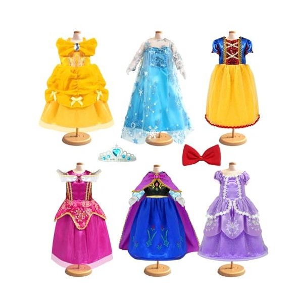 Vêtements et accessoires de poupée de 45,7 cm – 6 ensembles différents costumes de princesse pour poupées de 45,7 cm