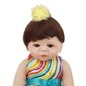 Reborn Bbay Dolls Real Life 18" 48Cm Fille Bébé Poupée Enfant en Bas Âge en Vinyle Souple Silicone Bébé Reborn Fait Main Bébé