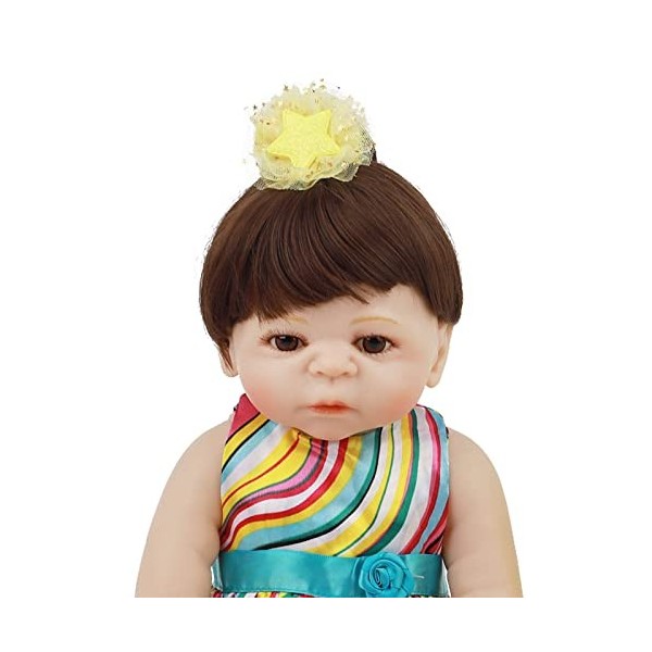 Reborn Bbay Dolls Real Life 18" 48Cm Fille Bébé Poupée Enfant en Bas Âge en Vinyle Souple Silicone Bébé Reborn Fait Main Bébé