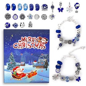 2pcs Kit de Fabrication de Bracelets de Compte à Rebours de Noël pour Calendrier de Lavent de Compte à rebours de Noël 24 jo