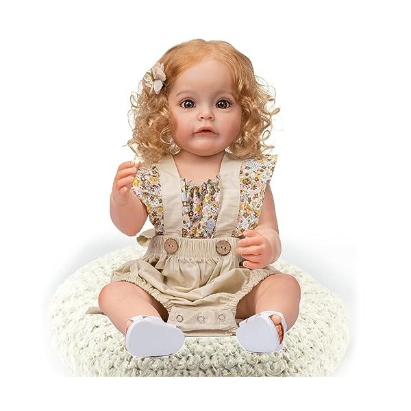 Poupées, 22 Pouces 55 cm, bébés en Silicone Doux Qui Ont lair réels, bébés Filles en Silicone Qui Ont lair réels, Meilleurs