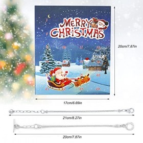 2pcs Kit de Fabrication de Bracelets de Compte à Rebours de Noël pour Calendrier de Lavent de Compte à rebours de Noël 24 jo