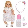 BALRAJ 60 Cm Reborn Bébé Poupées pour Filles Doux Réaliste Bébé Fille Poupée avec De Longs Cheveux Bouclés Réaliste Bébé Poup