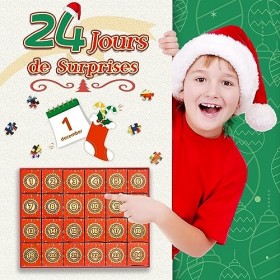 HappyKidsClub Calendrier de lAvent 2023, Puzzle 20x24 Pièces Jouet Fille Garcon 5-12 Ans Cadeau Fille Garcon 6-12 Ans Calend
